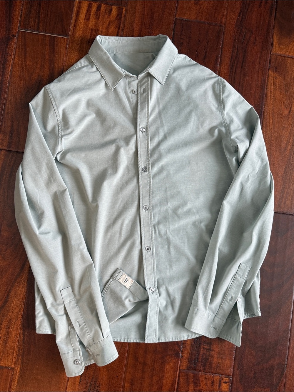 Men's Light Sage Green Button-Down Shirt